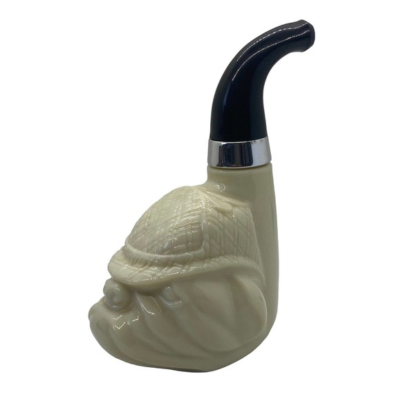 Vintage Sherlock Holmes Bulldog Pipe Avon Cologne Bottle Decanter (Empty) - Picture 6 of 10